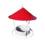 Mangiatoia rossa in metallo