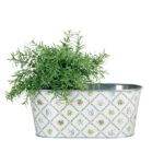 Cachepot ovale in metallo