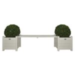 Panca con fioriere bianca - Bavicchi