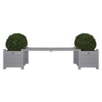 Panca con fioriere grigia - Bavicchi