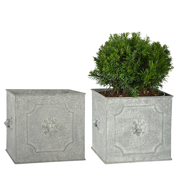 Fioriera-quadrata-metallo-set Fioriera quadrata metallo set