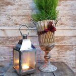 coppa metallo porta piante composizione