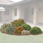 aiuola con piante basse ambientata