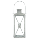 Lanterna metallo zincato retro