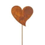 Cuore corten su asta medio