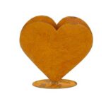 Cuore in metallo su base