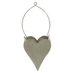 Cuore portapiante da appendere grigio