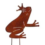 Rana con corona in metallo