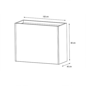 Divider Planter 40 Antracite 100x40x80cm misure