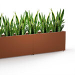 Metal Planter 30 Ruggine 100x30x50cm sanseviera