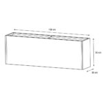 Metal planter 30 Fioriera metallo 150x30x50cm