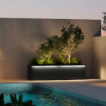 Metal planter 50 Antracite 100x50x50cm luce