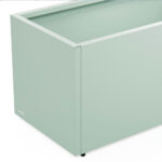 Metal planter 50 Verde opuntia 100x50x50cm lato