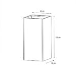 Metal planter Column Fioriera a colonna in metallo 50x50x100cm misure