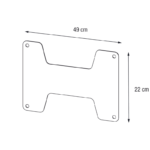 Connettore zincato per fioriera misure