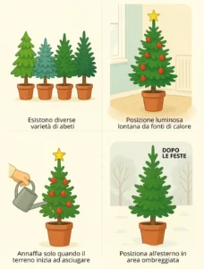 albero di natale come mantenerlo