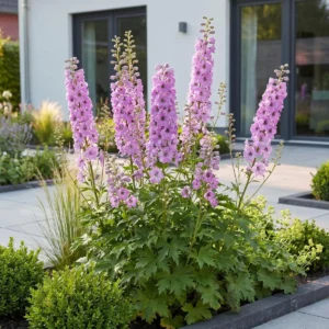 Delphinium 'Astolat' pianta fiorita