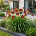 Hemerocallis Autumn Red pianta fiorita