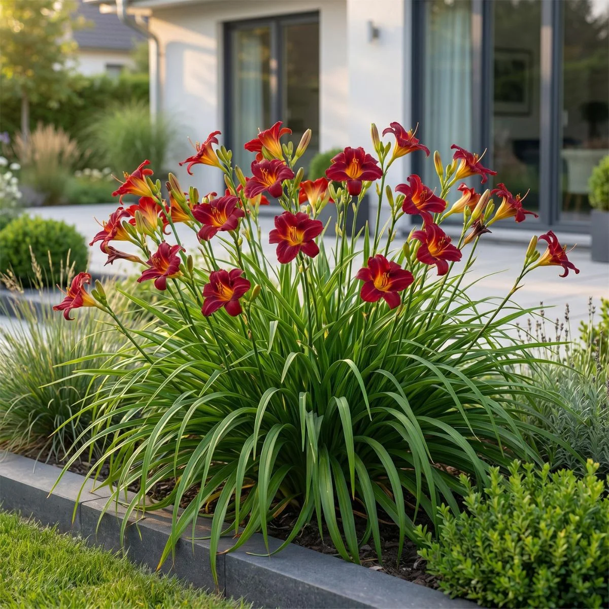 Hemerocallis Autumn Red pianta fiorita