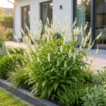 Persicaria amplexicaulis 'Alba' pianta fiorita